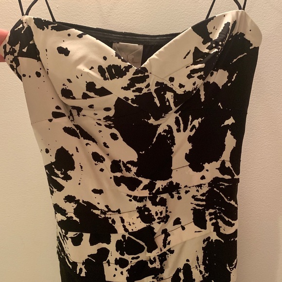 Nicole Miller black and white paint splatter dress - Picture 4 of 5